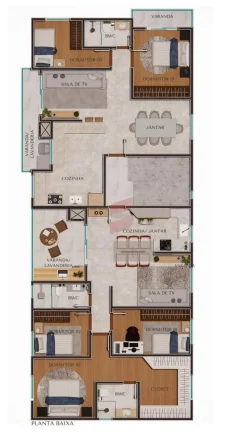Imagem APARTAMENTO com 3 dormitórios à venda por R$ 440.000,00 no bairro Parque da Fonte - SÃO JOSÉ DOS PINHAIS / PR