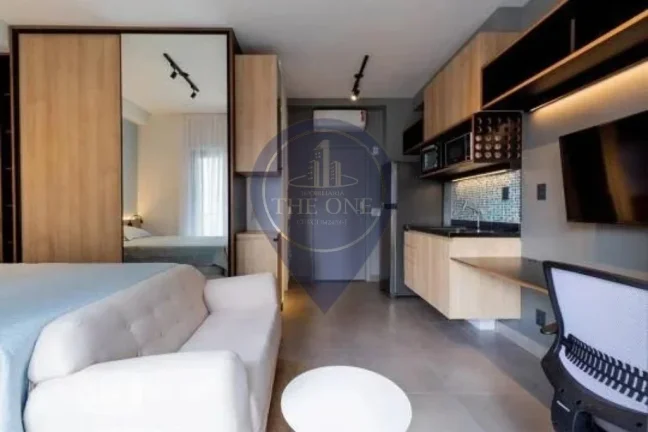 Imagem Studio para locação em Pinheiros, São Paulo-SP: 1 quarto, 1 suíte, 2 salas, 2 banheiros, 1 vaga, 38m². Venha conferir!