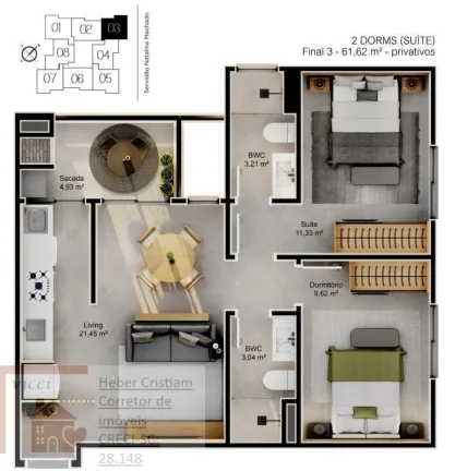 Imagem Lançamento em CACUPÉ|Apartamento de alto padrão|2 quartos c/ suite