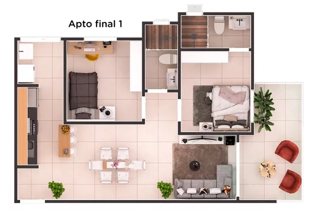 Imagem Apartamento com 2 dorms, Centro, Itanhaém - R$ 315 mil, Cod: 1477