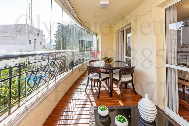 Imagem Lindo Apartamento com Terraço, 2 Vagas , lazer com piscina aquecida , em Moema