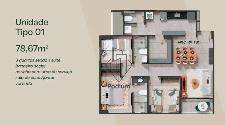 Imagem Apartamentos com varanda/sacada no bairro dos bancários/Cidade Universitária-AP2662.
