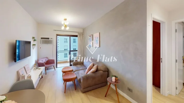 Imagem Flat disponível para venda no Flat London Residence Service no Jardim Paulista, com 42m², 1 dormitório e 1 vaga de garagem