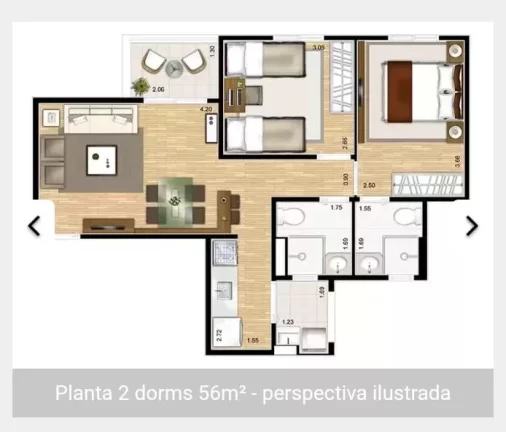 Imagem Apartamento com 2 dormitórios à venda, 57 m² por R$ 496.000,00 - Vila Rosália - Guarulhos/SP
