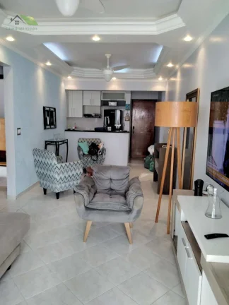 Imagem APARTAMENTO MOBILIADO Á VENDA, COM 2 QUARTOS, 84,00m2 - PÉ NA AREIA - VISTA PARA O MAR - PRAIA GRANDE/SP