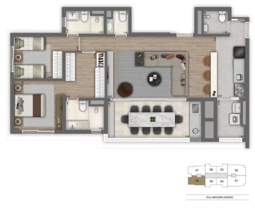 Imagem Luxuoso apartamento de 3 quartos na Vila Mariana, São Paulo-SP! Com 3 suítes, 4 banheiros, 2 vagas de garagem e 131,00 m² de área.