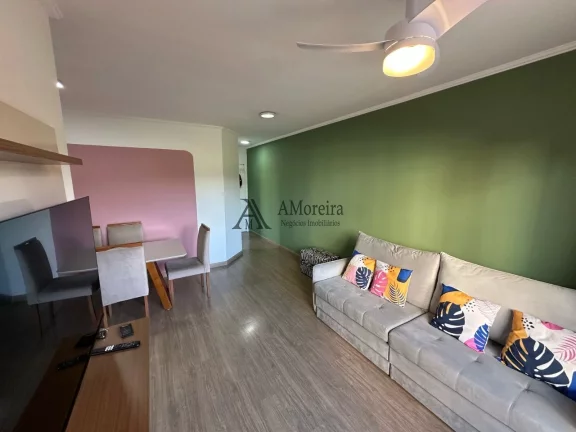 Imagem Apartamento à venda em Jundiaí-SP, no Parque Residencial Eloy Chaves, Cond. Chácara Primavera: 3 quartos, 2 salas, 1 banheiro, 1 vaga, 75m²