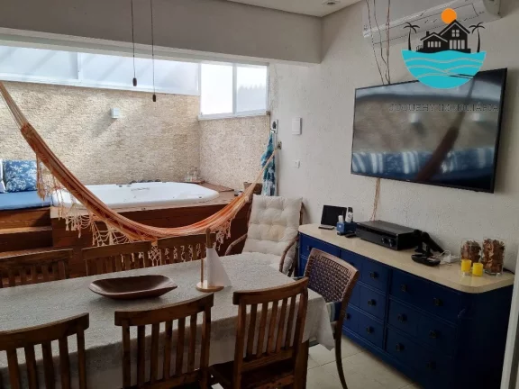 Imagem Casa em condomínio para locação em Juquehy com 4 suítes, jacuzzi privativa, 150m da praia - Acomodação 10 pessoas | Juquehy Imobiliária