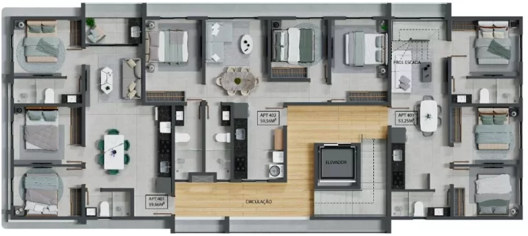 Imagem Apartamento à venda, 65 m² por R$ 686.229,61 - Bessa - João Pessoa/PB