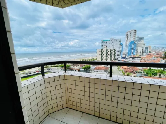 Imagem Apartamento 2 dormitórios com sacada vista mar em Praia Grande