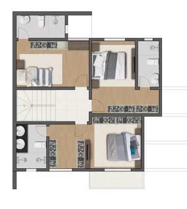 Imagem Triplex para Venda em São José dos Pinhais, Boneca do Iguaçu, 3 dormitórios, 3 suítes, 4 banheiros, 3 vagas