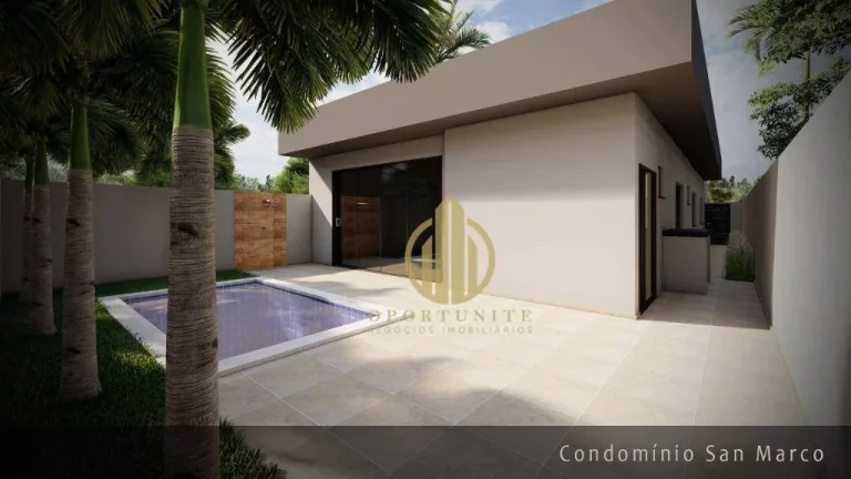 Imagem Casa no condomínio San Marco com três suítes e piscina