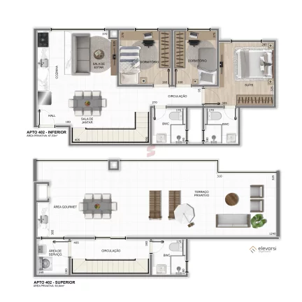 Imagem APARTAMENTO com 3 dormitórios à venda com 99.3m² por R$ 510.000,00 no bairro Weissópolis - PINHAIS / PR