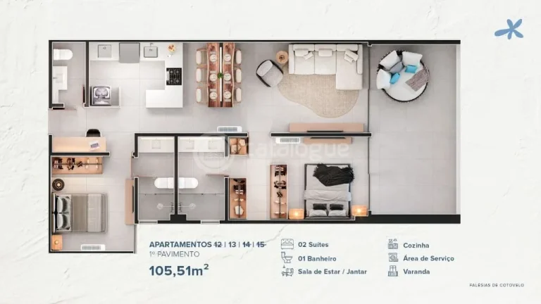 Imagem APARTAMENTOS ALTO PADRÃO PÉ NA AREIA EM COTOVELO (03 opções de plantas)