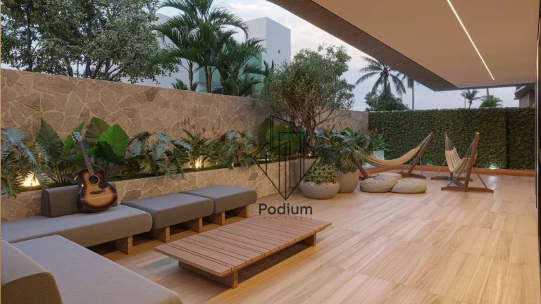 Imagem Flats Studio térreo com área privativa à beira mar da praia do Bessa - FL0756