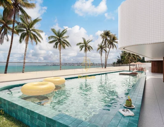 Imagem Flats beira mar com varanda / sacada na praia de Intermares- FL0162