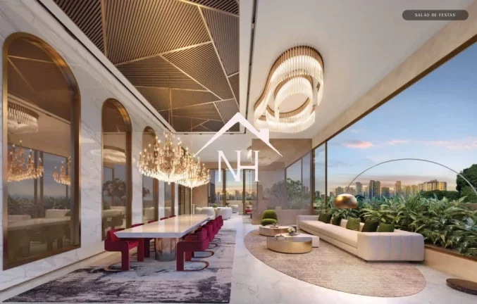 Imagem Apartamento de 142m c/ hall privativo,3 suítes,terraço gourmet,piscina coberta,deck,beach tennis,brinquedoteca,fitness,sauna,2 vagas,salão de festas