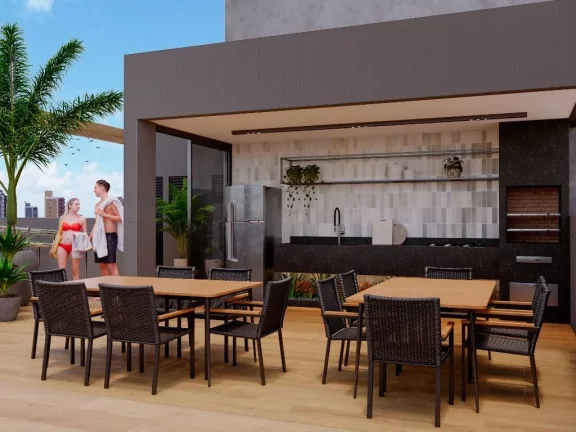 Imagem Apartamento com 2 dormitórios à venda, 52 m² por R$ 408.288,00 - Bessa - João Pessoa/PB