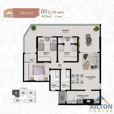 Imagem Lançamento Residencial Pantheon a uma Quadra do Mar na Praia do Morro - Guarapari/ES
