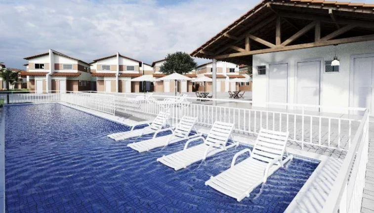 Imagem Casa duplex em construção, 2 dormitórios à venda por R$ 166.200,00 - Condomínio RESERVA DO LESTE 3 - Vale do Gavião - Teresina/PI