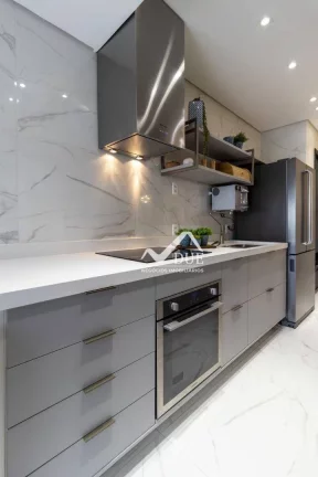 Imagem VISTA MAR, PORTEIRA FECHADA, ANDAR ALTO,Apartamento com 1 dormitório à venda, 74 m² por R$ 910.000 - Embaré - Santos/SP