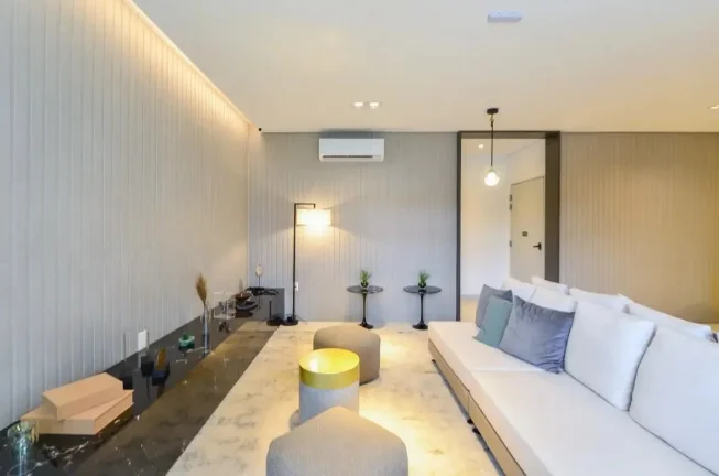 Imagem Studio 24M², 1Q, 1 Banheiro, Academia, Piscina, Churrasqueira, Salão de Festas, Espaço Gourmet, Lavanderia Coletiva, Coworking, Espaço Família.