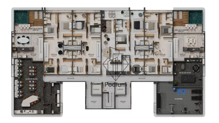 Imagem Cobertura Duplex com varanda/sacada gourmet e piscina privativa a 200m da praia do Bairro Camboinha/Cabedelo - CO0210