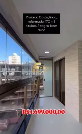 Imagem BELÍSSIMO APARTAMENTO COM 04 SUÍTES E LAZER DE CLUBE À VENDA NA PRAIA DA COSTA EM VILA VELHA/ES!