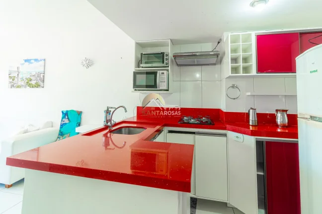 Imagem Ondina Apart Hotel: 75 m², andar alto, nascente, varanda com vista mar, 2 quartos (1 suíte), 1 vaga