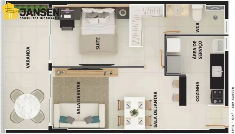 Imagem MINDSET, APARTAMENTOS COM 01, 02 E 03 QUARTOS EM MANAÍRA