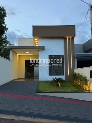 Casa Térrea Moderna no Condomínio Morada das Flores em Cambé com 3 Dormitórios, Suíte, Segurança 24h e Ótima Localização