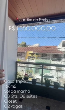 Imagem BELÍSSIMA CASA TRIPLEX DE 03 QUARTOS, SENDO 01 SUÍTE, SOL DA MANHÃ, À VENDA EM JARDIM DA PENHA, VITÓRIA/ES!