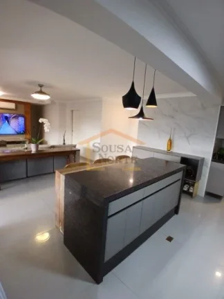 Imagem Apto 145m², 3 suítes, sala ampla, lavabo, sacada com churrasqueira, cozinha americana, área de se...