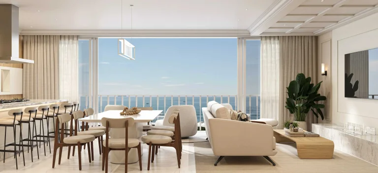 Imagem Apartamento frente mar com 3 suítes e 2 vagas de garagem no Centro de Navegantes/SC