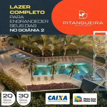 Imagem RESERVA URBANA Pitangueira - Apartamento 2 E 3Q C/ Suíte De 43 E 61m²