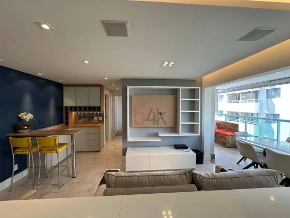 Imagem Apartamento à Venda no Brooklin: 65m², 2 Quartos, Mobiliado e Moderno