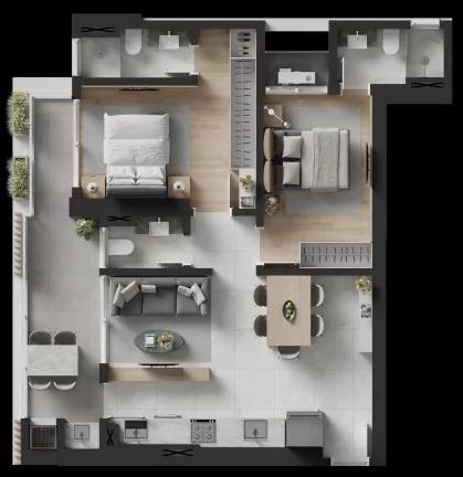 Imagem Apartamento com 2 suítes e 2 vagas de garagem | Praia Brava/SC