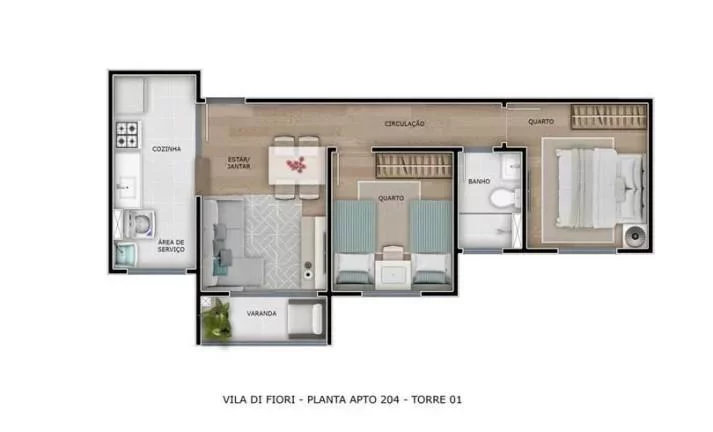 Imagem Apartamento 2 dormitórios para Venda em Teresina, Cristo Rei, 2 dormitórios, 1 banheiro, 1 vaga