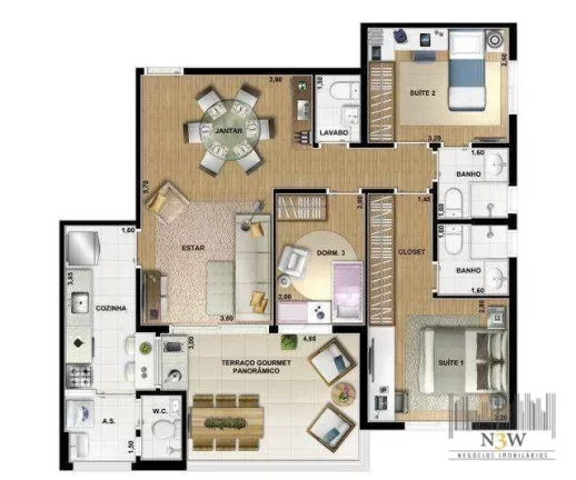 Imagem Apartamento à venda na Vila Romana São Paulo SP com 2 dormitórios, 2 suítes, 3 vagas de garagem e 89m².