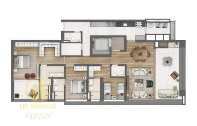 Imagem Apartamento 164m² com 3 suítes e Varanda Gourmet em Pinheiros