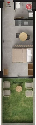 Imagem Studio à venda, 19 m² por R$ 417.164,99 - Bessa - João Pessoa/PB