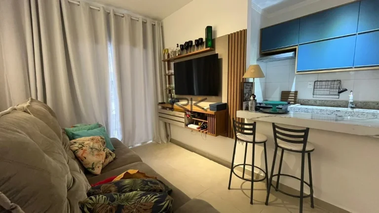 Imagem APARTAMENTO PRAIA GRANDE com 2 dormitórios sendo 1 suíte,1 vaga de garagem,varanda gourmet com churrasqueira,sala 2 ambientes