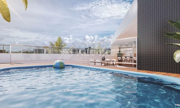 Imagem Apto - 2 Quartos - 1 Suíte - 57,3 m² - Ponta de Campina, Cabedelo/PB