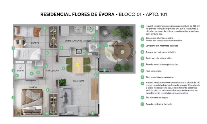 Imagem Apartamento na planta em Forquilhas, São José/SC