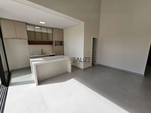 Imagem Casa térrea moderna com escritório e 3 suítes à venda, 195 m² por R$ 1.640.000 - Condomínio Fechado - Indaiatuba/SP
