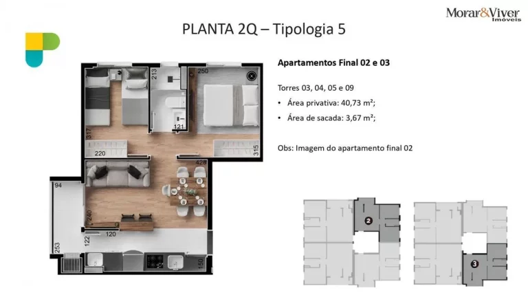 Imagem Apartamento para Venda em São José dos Pinhais, Ouro Fino, 3 dormitórios, 1 banheiro, 1 vaga