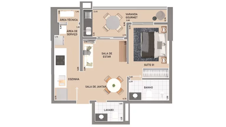 Imagem Apartamento com 2 dorms, Canto do Forte, Praia Grande - R$ 515 mil, Cod: 1855