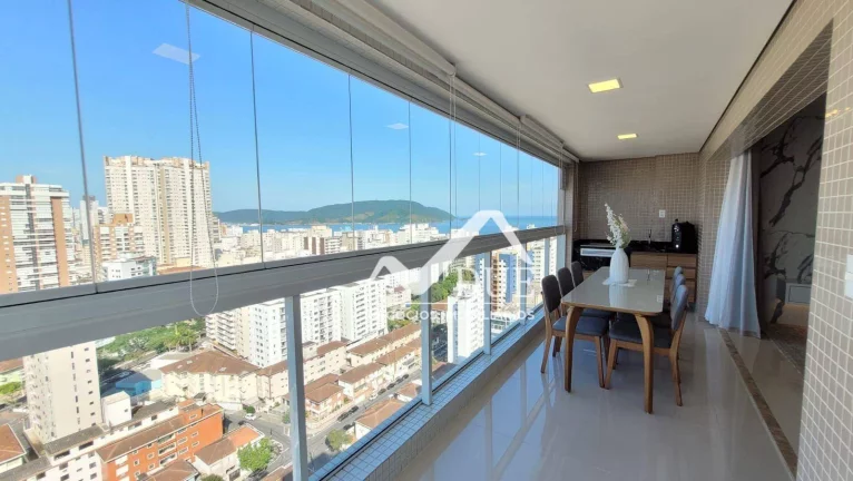Imagem PORTEIRA FECHADA, VISTA MAR PANORAMICA, 3 SUITES, LAZER COMPLETO, VARANDA GOURMET, 2 VAGAS, BOQUEIRÃO, SANTOS/SP