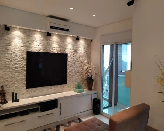 Imagem Lindo apartamento com vista total, sacada gourmet e lazer na Enseada