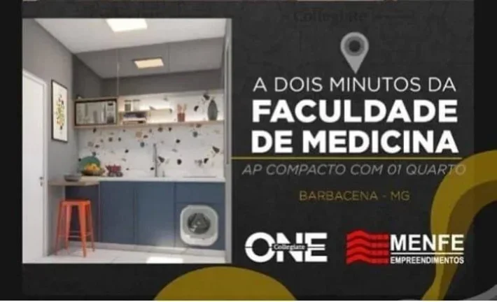 Imagem Studio à venda, no Collegiate ONE Barbacena, em Barbacena, São Sebastião, com 1 quarto, 21m2